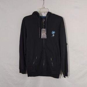 NWT Baja Llama Black Shady Characters Concourse Full Zip Hoodie Size Small